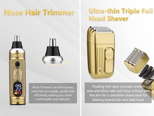 Nose hair trimmer foil head shaver beard trimmer for men