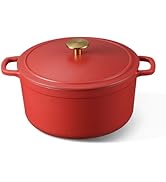 CAROTE 5QT Enameled Cast Iron Dutch Oven Pot with Lid, Heavy-Duty Dutch Oven for Sourdough Bread ...