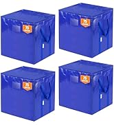 TICONN 4 Pack Jumbo Moving Bags with Reinforced Handles, Square Heavy-Duty Storage Bags, Oversize...