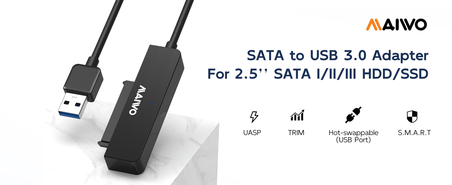 SATA to USB A 3.0 Adapters for 2.5