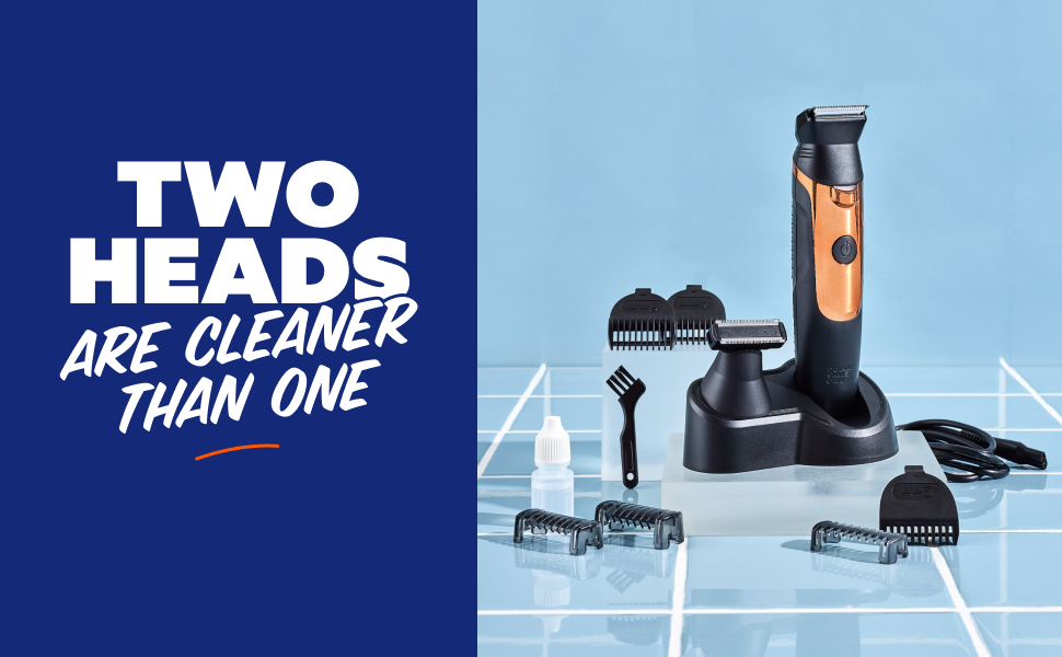 Two heads are cleaner than one, double header electric trimmer