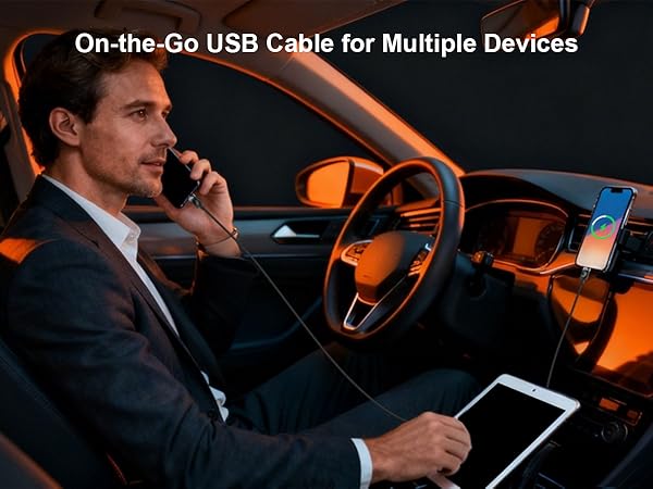 On-the-Go USB Cable for Multiple Devices