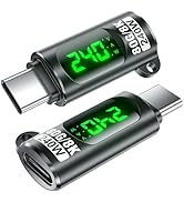 240W USB C Adapter Power Meter Tester (2 Pack) - Voltage Current Power LED Digital Display, Type ...