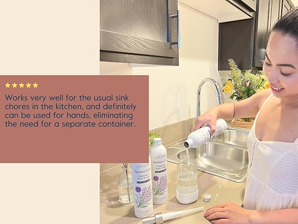 Grove co, refillable, dish soap, kitchen, dishes, refill