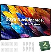 AAJK ALR Projector Screen, 4K Movie Projector Screen 16:9 HD Foldable Anti-Crease Portable Projec...