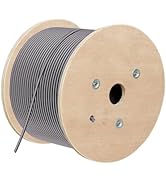LEKVKM Cat8 Bulk Ethernet Cable 650FT Round S/FTP Outdoor&Indoor Heavy Duty High Speed Cat8 LAN N...