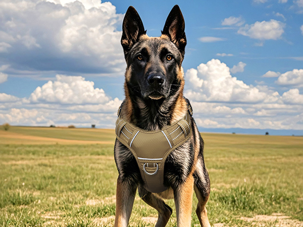 tacktical dog vest for large dogs brown