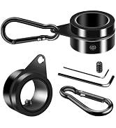 BONWIN Flag Pole Rings, 1" Spinning Flagpole Ring Clips, 2 Pcs Aluminum Alloy &amp; Steel 360° Rotati...