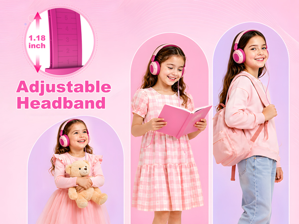 pink kid headphones