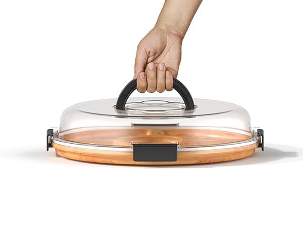 Renmxj Charcuterie Board with Clear Lid, Travel Portable Cheese Board Charcuterie Boxes