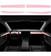 YJMOTOR Dashboard Cover Wrap and Front Door Inner Armrest Panel Cover Trim Compatible with Tesla ...