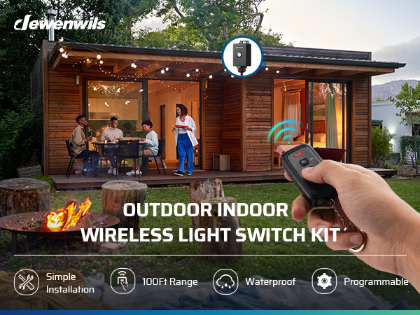 outdoor wireless light switch