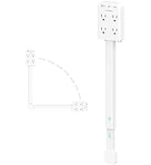 Electrical Outlet Extender Stick with USB Ports(2 USB C), 180° Rotating Extendable Wall Plug with...