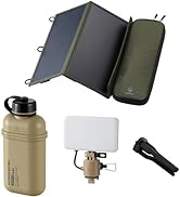 ELECOM NESTOUT 10000mAh Outdoor Power Bank + 2-Panel Solar Panel Charger + Flash-1 LED Flash Ligh...