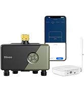 Diivoo WiFi Water Timer for Garden Hose, 4 Zone Smart Sprinkler Timer with Brass Inlet, Ethernet ...