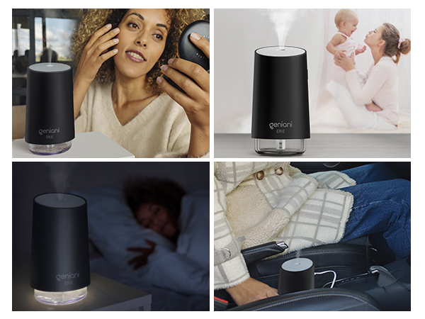 USB Desktop Humidifier for Plants, Office, Car, Baby Room with Auto Shut Off &amp; Night Light