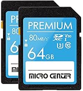 Premium 64GB SDXC Card 2 Pack from MicroCenter, Class 10 SD Flash Memory Card UHS-I C10 U3 V30 4K...