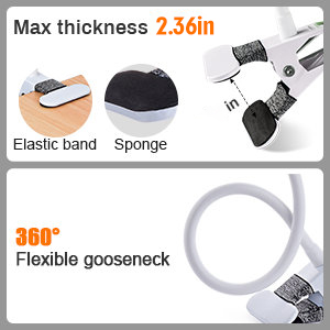 Sturdy clip and flexible gooseneck design
