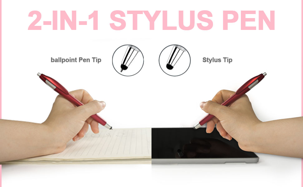 Skoloo - 2-in-1 stylus pen with pen tip
