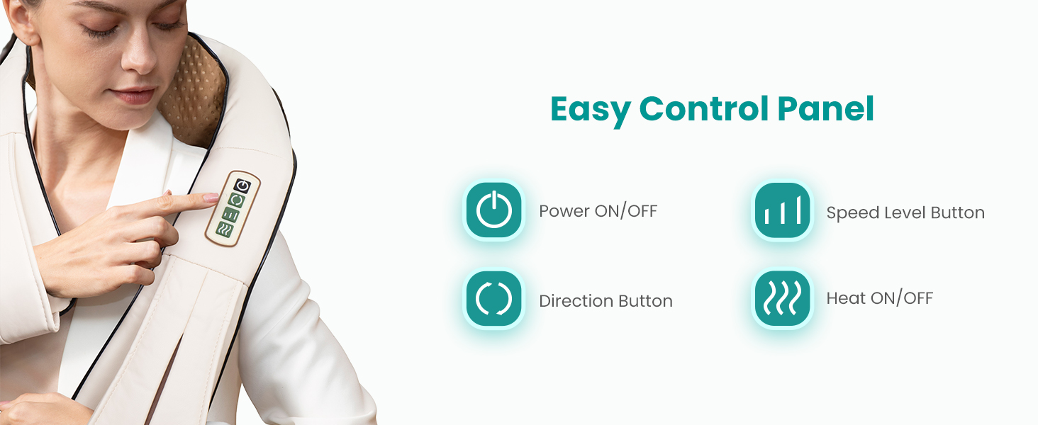 nekteck neck back massager for pain relief deep tissue shoulder massage tool