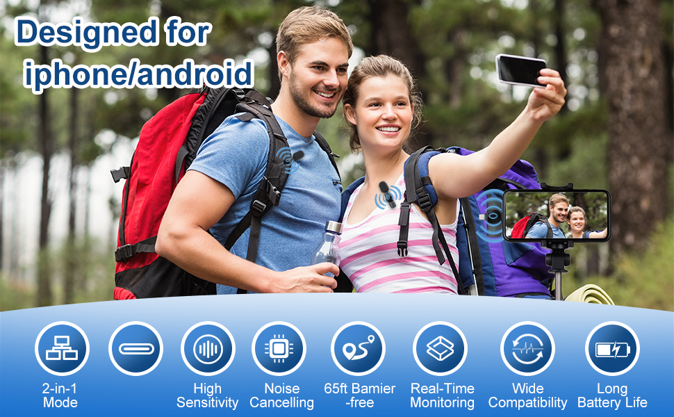 2-in-1 designed for iphone/android