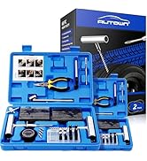 AUTOWN Flat Tire Repair Kit with Plug 68 Pcs for Car, Motorcycle, ATV, Jeep, Truck, Tractor Flat ...