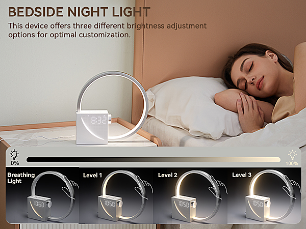 white noise sound machine morning light nightstand