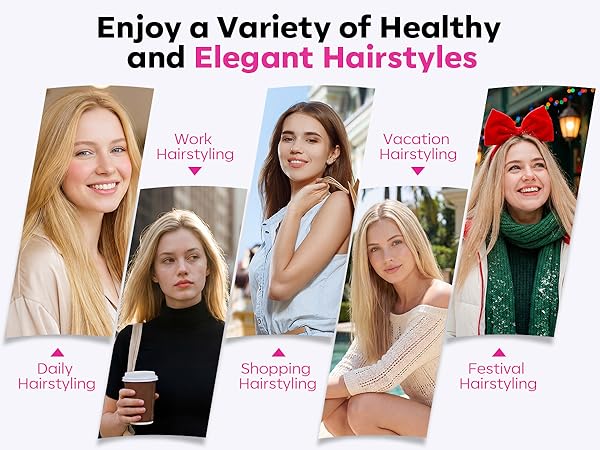 Portable Cordless Straightener Comb for Daily, Work, Vacation &amp; Festival Hairstyles