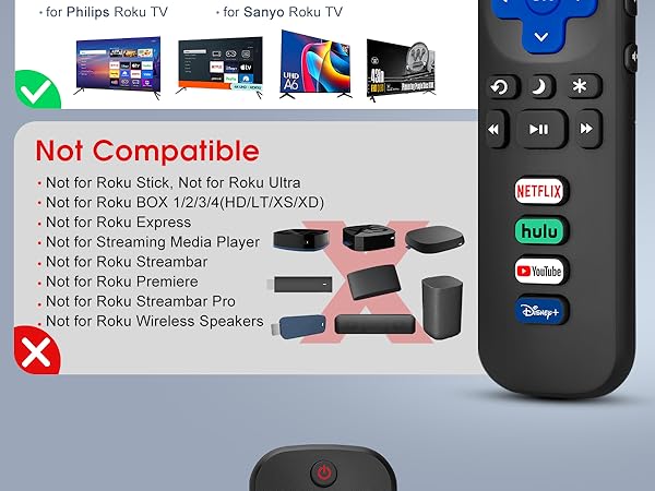 for roku remote, for roku remote replacement, for tcl roku tv remote, for roku tv remote