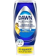 Dawn EZ-Squeeze Platinum Dishwashing Liquid Dish Soap, Refreshing Rain Scent, 12.2 fl oz