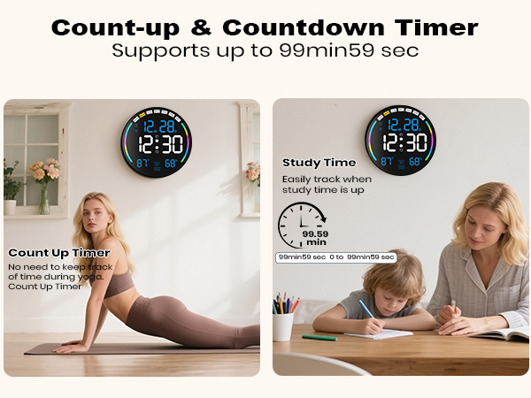 digital wall clock for classroom