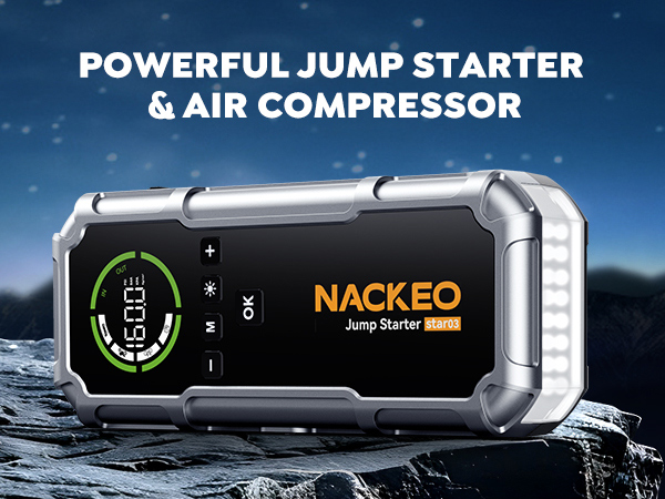 Car Jump Starter with Air Compressor