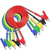 Goupchn 5PCS Alligator Clips Test Leads Dual Ended Crocodile Wire Cable with Insulators Clips Tes...