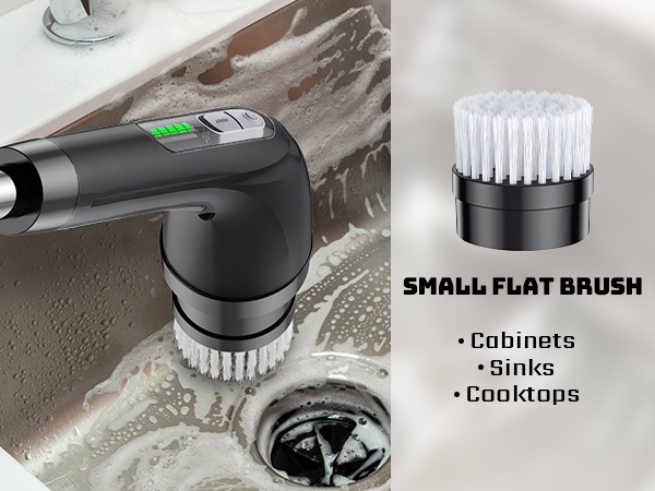 Small flat brush for cabinets, sinks, cooktops