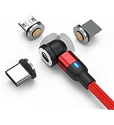 BITHAI Magnetic Charging Cable 540° Rotation Magnetic Phone Charger 5pin USB C Cable,Micro USB,iP...