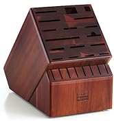 Cooks Standard Acacia wood Knife Block Holder without Knives, 25 Slot X-Large Universal Counterto...