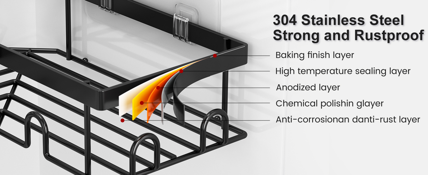 L-shape shower caddy