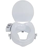 Drive Medical PreserveTech Raised Toilet Seat with Bidet (Ambient Water) Toilet Seat Riser, Eleva...