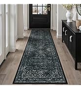 Jainmy Black White 2x8 Kitchen Runner Rug, Washable Non Slip Hallway Entryway Runner Indoor, Low ...