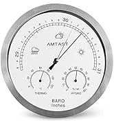 AMTAST 8.2” Extra Large Size Dial Type Barometer Thermometer Hygrometer 3 in 1 Multifunction, Pur...