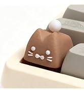 Tapbloom Artisan Keycaps, Cute Cat Custom Key Caps for MX Mechanical Keyboard, Resin Handmade 1U ...