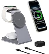 2025 3 in 1 Magnetic Wireless Charger Stand for Apple Devices, TRIBONE Qi2 Certified 15W Fast Cha...