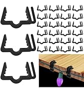 Christmas Light Hangers Clips 7/8 inch Fascia Board Clips Hooks Deck Light Clips Holiday Light Cl...