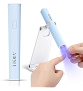 AIRSEE Mini Handheld UV Light with Stand,Portable Rechargeable Nail Lamps,2 Timers for Fast Nail ...
