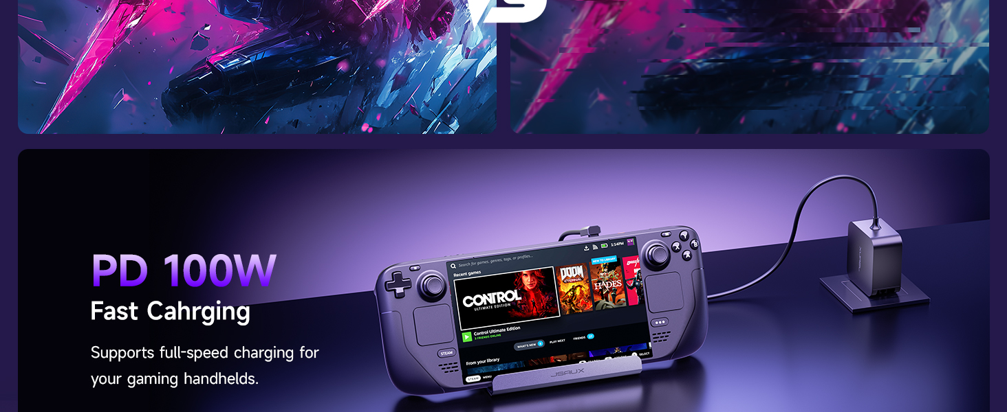 STEAM DECK OLED DOCK ROG ALLY X DOCK LEGION GO S DOCK MSI CLAW DOCKING STATION