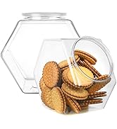 DilaBee 2-Pack Plastic Cookie Jar - 1.5 Gallon Large Candy Jar for Classroom, Kitchen &amp; Office De...