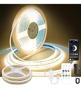 Pandery COB LED Strip Lights Warm White,24V Dimmable led Light Strip KIT with Remote and app Cont...