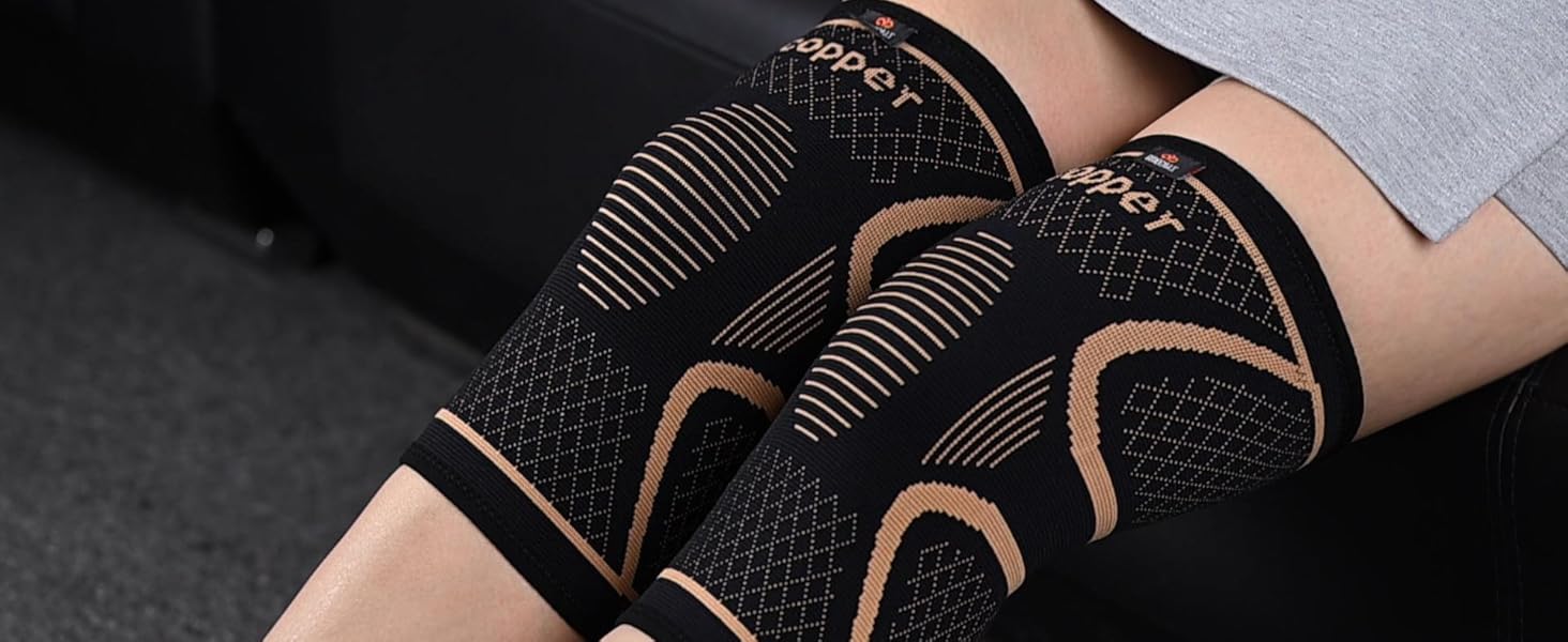 Copper Knee Brace for Women Men Knee Compression Sleeve for Knee Pain copper fit knee sleeve