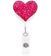 Heart Retractable Badge Holder Badge Clips ID Card Name Tags Keys Workers Nurses Students Use,Ide...