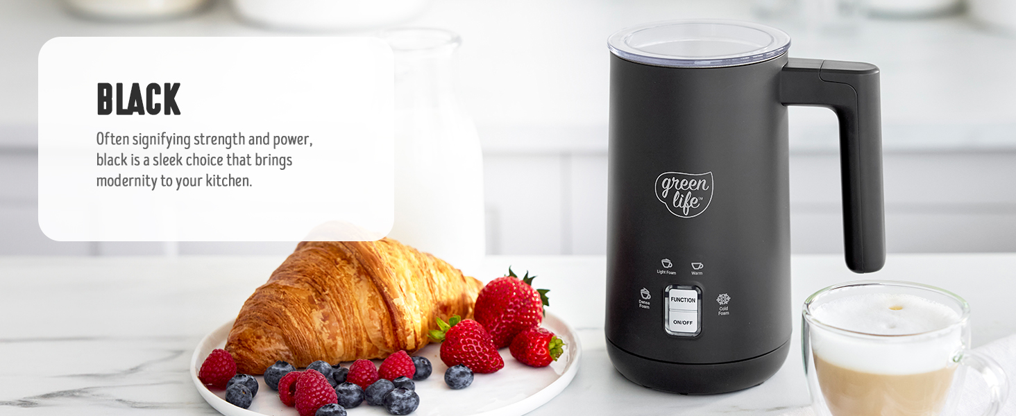 GreenLife, Ceramic Nonstick, PFAS-Free, Non-Toxic, Electrics, Milk Frother